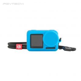 Custodia in silicone e lenti per la fotocamera DJI Osmo Action 3 protezione con corda per le mani