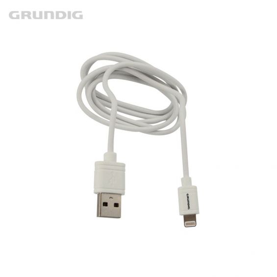 Grundig Nylon USB naar Lightning Sync- en Laadkabel - 100cm