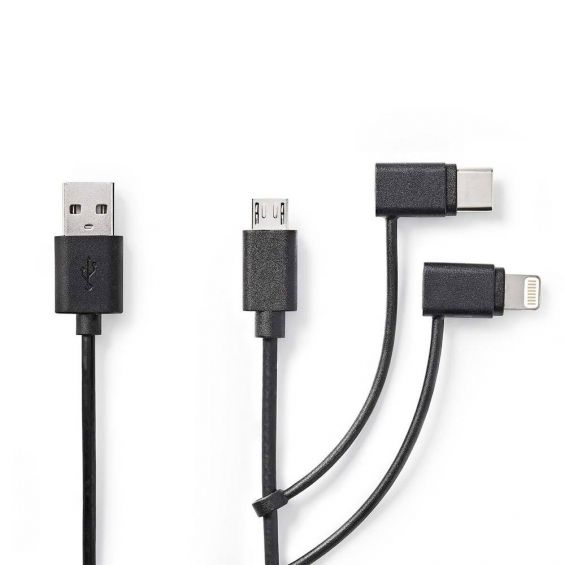 3-in-1 Sync and Charge-Cable - MicroUSB + USB-C + Lightning
