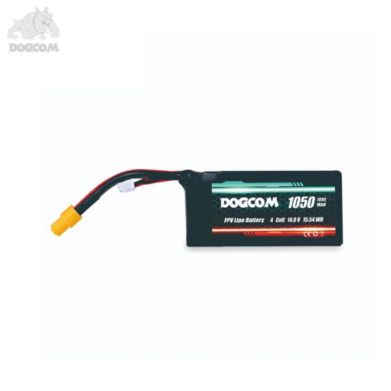 DOGCOM 1050mAh 100C 4S 14.8V LiPo Accu - XT60