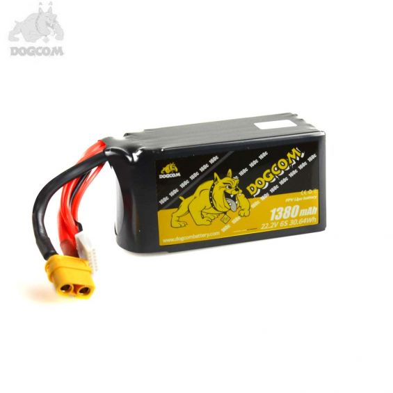 DOGCOM 1380mAh 160C 6S 22.2V LiPo - XT60