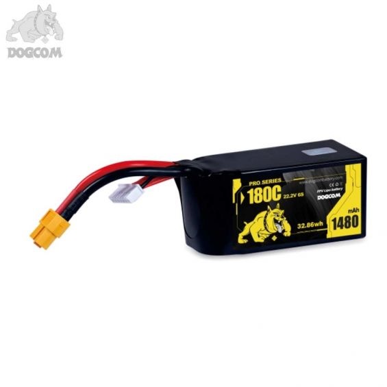 DOGCOM 1480mAh 180C 6S 22.2V LiPo - XT60