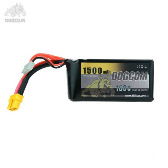DOGCOM 1500mAh 160C 6S 22.2V LiPo Accu - XT60