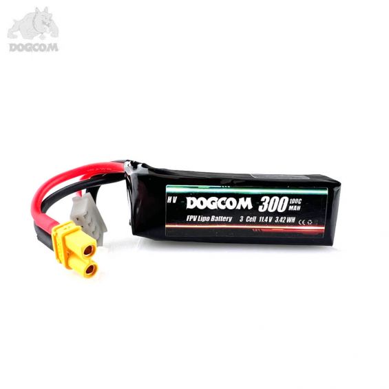 DOGCOM 300mAh 100C 3S 11.4V HV LiPo Accu - XT30