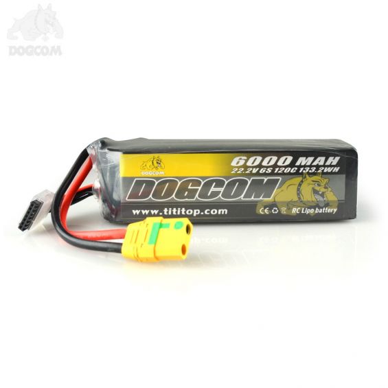 DOGCOM 6000mAh 120C 6S 22.2V LiPo Accu - XT90