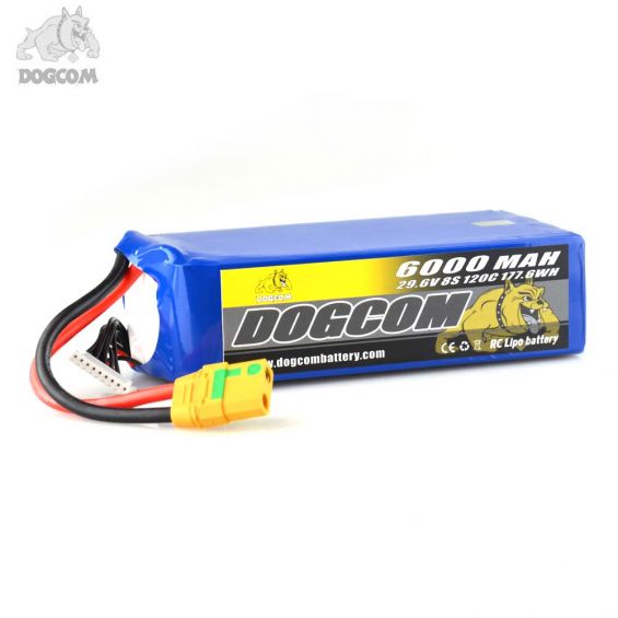 DOGCOM 6000mAh 120C 8S 29.6V LiPo Accu - XT90