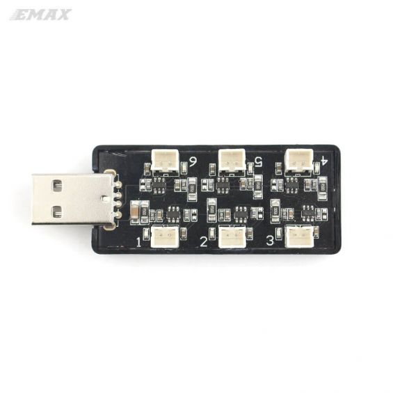 EMAX TinyHawk - 6-poorts 1S LiPo USB Lader