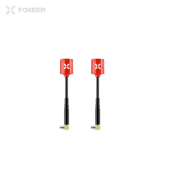 Foxeer Micro Lollipop 5.8GHz FPV Antenne (2 stuks) - ROOD - RHCP - MMCX 90°