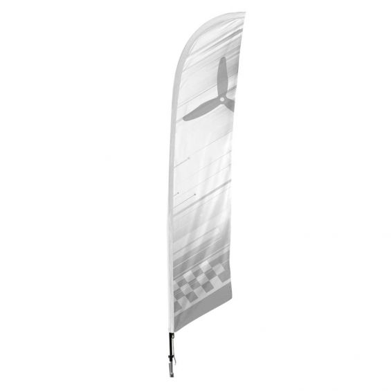 FPV Drone Racing Vlag (4 meter) - WIT