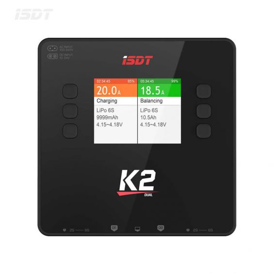 ISDT K2 1-6S Dual LiPo Acculader 