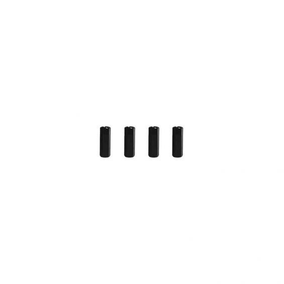 M2 Aluminium Standoffs (4 stuks) - HEX - 10mm - ZWART