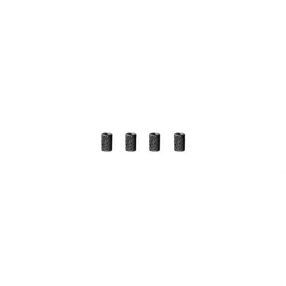 M2 Aluminium Standoffs (4 stuks) - GEKARTELD - 5mm - ZWART
