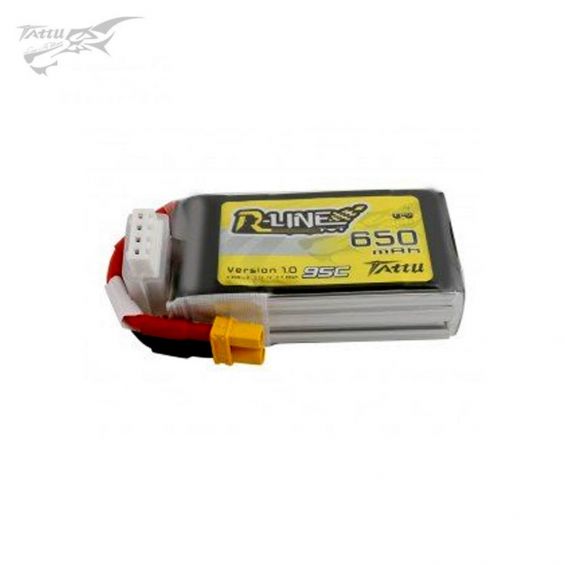 Tattu R-Line 650mAh 11.1V 95C 3S LiPo accu - XT30