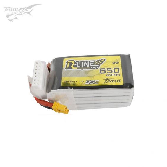 Tattu R-Line 650mAh 22.2V 95C 6S LiPo accu - XT30