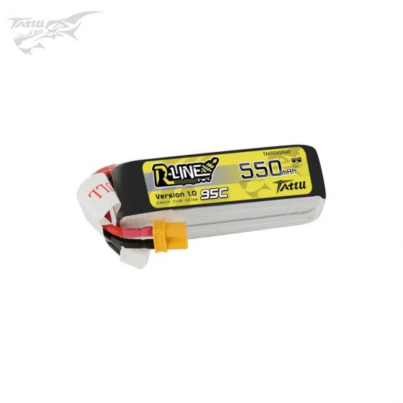 Tattu R-Line 550mAh 14.8V 95C 4S LiPo Accu - XT30