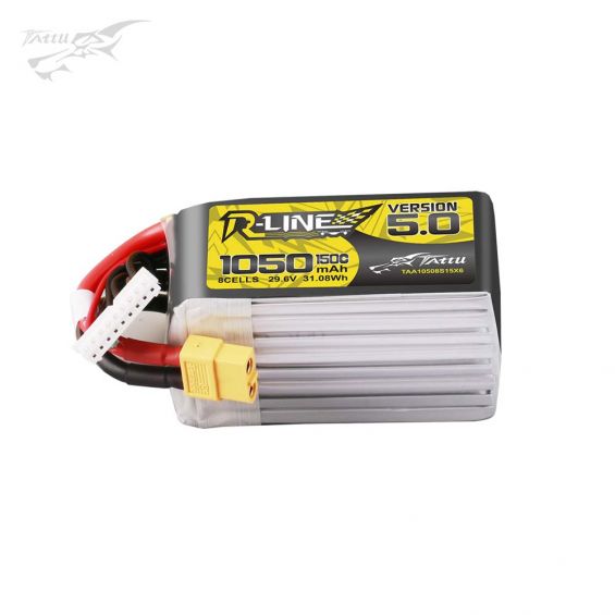 Tattu R-Line Version 5.0 1050mAh 8S 29.6V 150C LiPo Accu - XT60