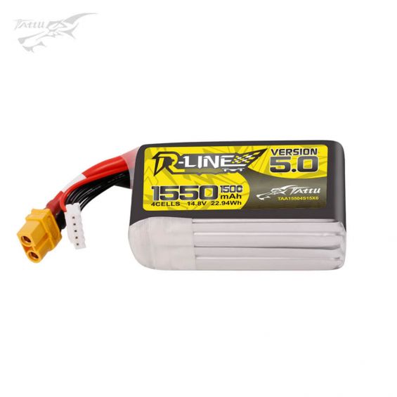 Tattu R-Line Version 5.0 1550mAh 4S 14.8V 150C - XT60