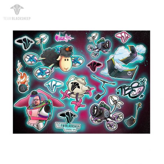 TBS Stickervel - Mr. WigglesFPV