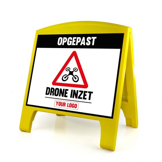 Warning Sign - Large - Custom Logo (vanaf 5 stuks)