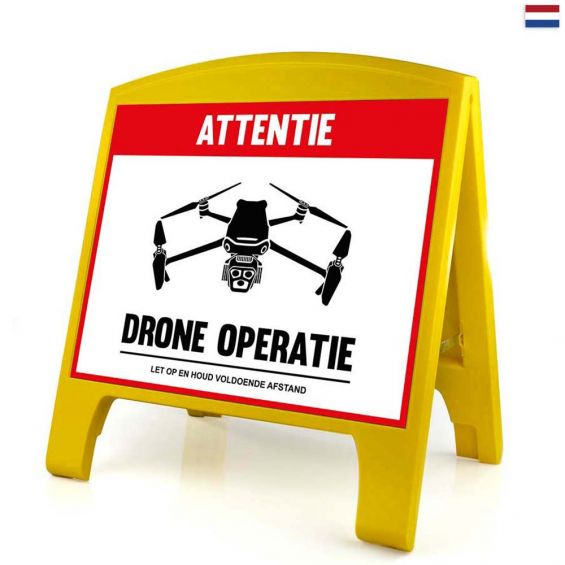 Warning Sign - Large - Drone Operatie - Nederlands