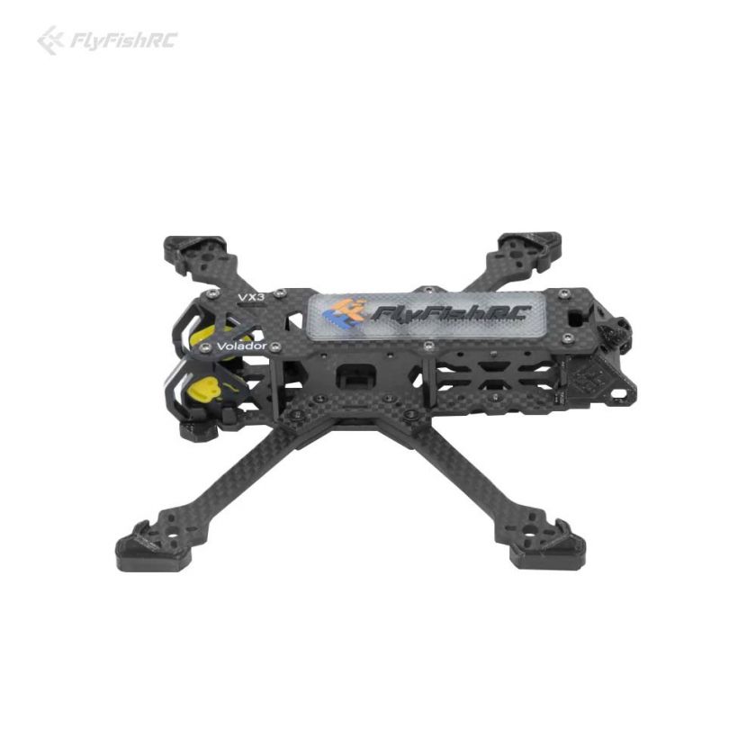 FlyingFish 14×21.5、9.4kg軽量カスタム FlyFish RC Voladro O4 VX3 - 3 Inch FRAME KIT - BLACK