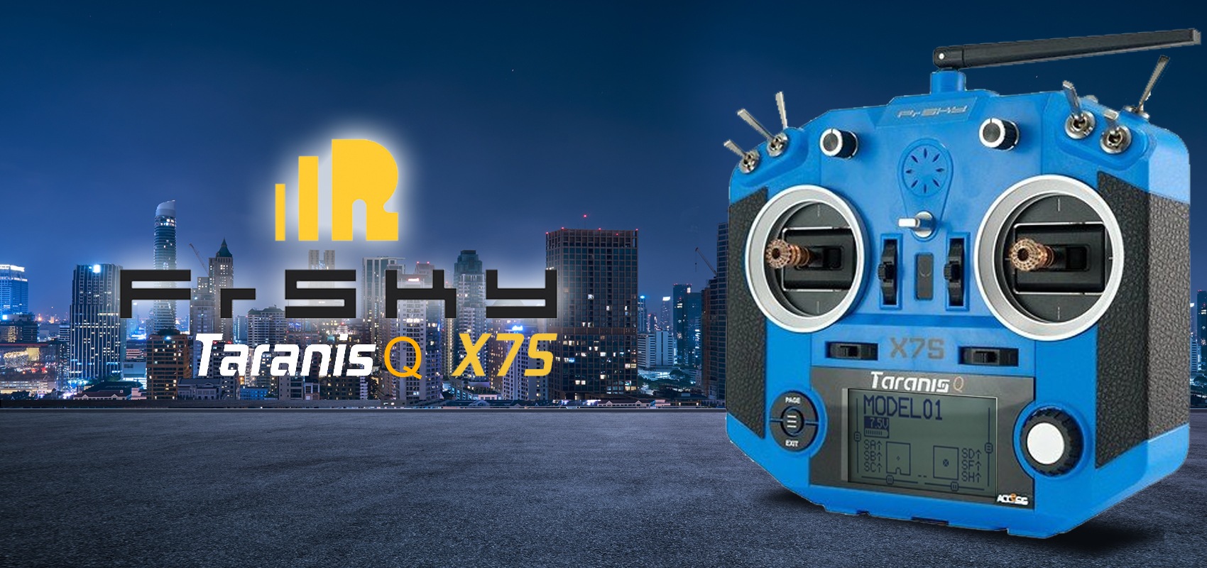 Radio-commande FrSky Taranis Q X7S – 2,4 GHz – Télémétrie – Fibre De Carbone, Neuve