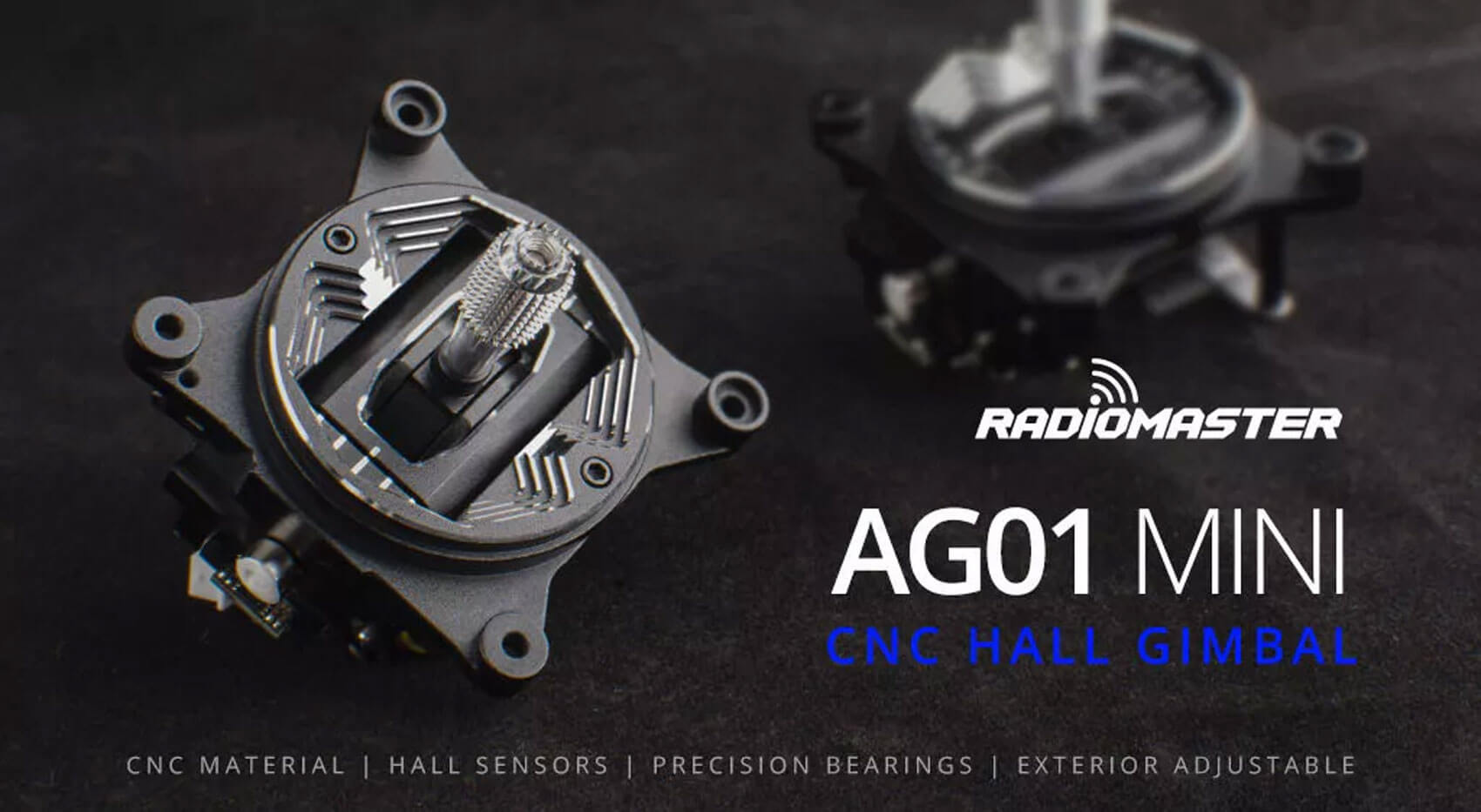 RadioMaster AG01 Mini CNC Hall Sensor Gimbal Set (2 stuks)