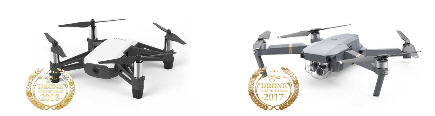 Drone van het Jaar 2018 en 2017