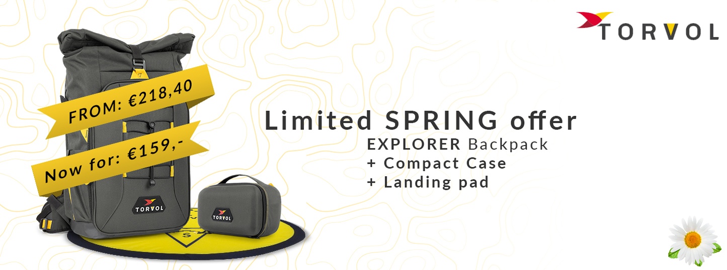 Torvol Drone Explorer Backpack met Compact Case
