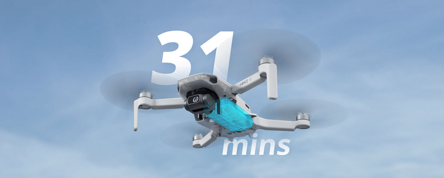 DJI Mini 2 SE drone vliegtijd